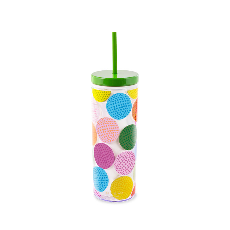 Kate Spade New York 24oz. Acrylic Travel Tumbler with Straw Wayfair